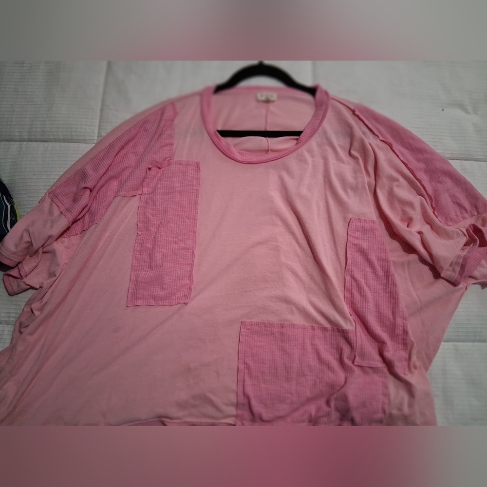 Pink Pol Patchwork Top - image 2